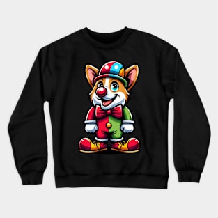 Clown corgi Crewneck Sweatshirt